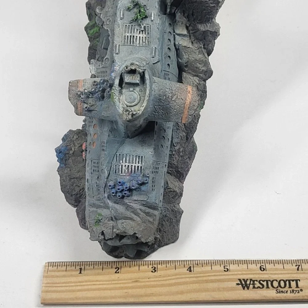 Sunken submarine Shipwreck Aquarium Decor Statue 12” long